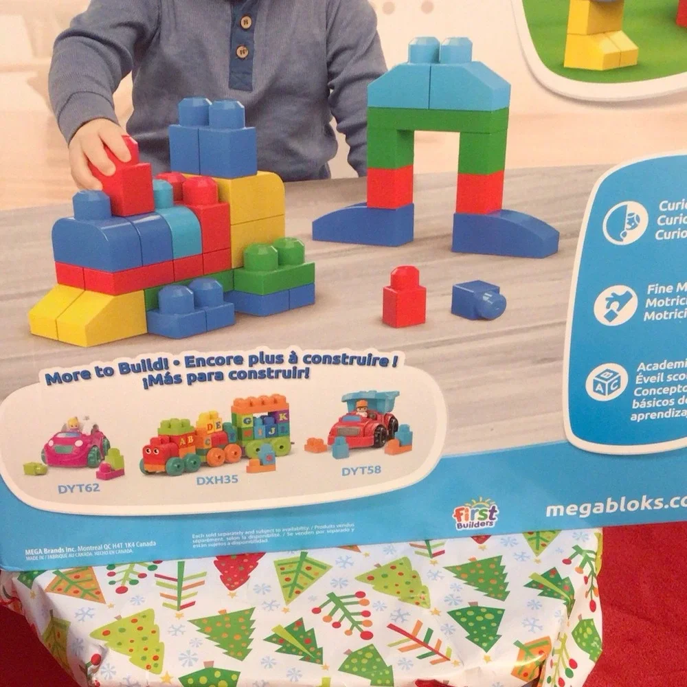 Mega Bloks 40 Pcs Let's Build It! Building Blocks Set Fisher Price Ages 1+ First